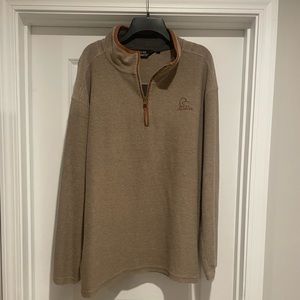 Ducks Unlimited Tan Quarter Zip, XXL